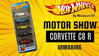 hotwheels motorshow 5-pack | Corvette c8 R @Miniaturegt789 #hotwheels #diecastcars