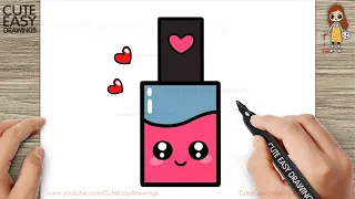 How to Draw a Cute Nail Paint Easy for Kids and Toddlers