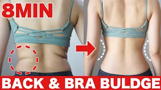 how to lose BACK FAT & BRA BULGE permanently | 8 MIN Stnding Exercise| lose back fat