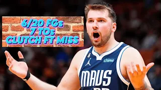 Luka Doncic WCSF Game 4 LOWLIGHTS vs OKC (6/20 FGs, 7 TOs, CLUTCH FREE THROW MISS) May 13th 2024