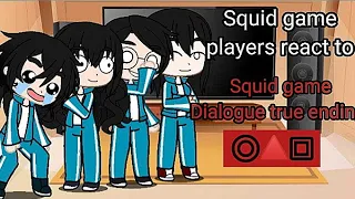 Squid game players react to //Squid game Dalgona true ending//