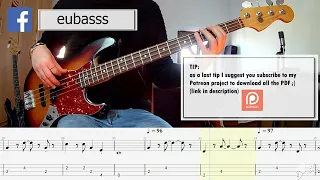 Linda Ronstadt - Blue Bayou BASS COVER + PLAY ALONG TAB + SCORE