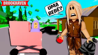 A MENINA ÓRFÃ achou UMA BEBÊ ABANDONADA e FICOU RICA | Historinhas Brookhaven Roblox Bibi e Lud