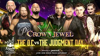 WWE Crown Jewel 2022 The O.C. vs The Judgment Day Official Match Card