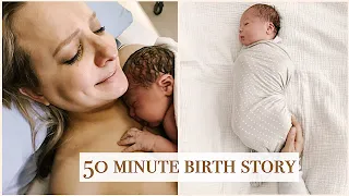 Unmedicated EXTREMELY FAST Birth Story
