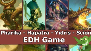 Pharika vs Hapatra vs Yidris vs Scion EDH / CMDR game play for Magic: The Gathering