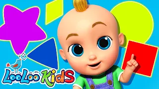 🔶 The Shape Song 🟡 Learning Shapes with Johny - LooLoo Kids Nursery Rhymes and Kids Songs