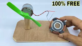 Free energy magnet generator with dc motor and copper wire | 100% free electricity | science project