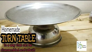 How to make Turntable for cake decoration at home||Homemade cake turnable/dine and decor