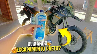 COMO DEIXAR O ESCAPAMENTO DA MOTO PRETO / 2 PRODUTOS FÁCIL