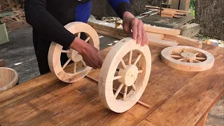 Amazing Garden Decoration Woodworking Ideas // How To Make Simple Rustic Tricycle Planting Machine