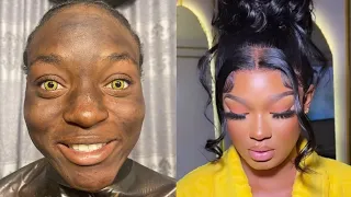 VIRAL BOMB 💣 🔥BRIDAL MAKEUP AND GELE TRANSFORMATION 💄 | MELANIN MAKEUP TUTORIAL 😍👌