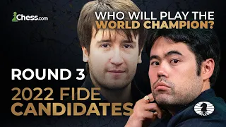 FIDE Candidates | Strongest Chess Players Race For World Champion Bid! | Hikaru v. Alireza | Round 3