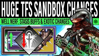 Destiny 2: MASSIVE ABILITY CHANGES! Well NERF, Stasis Rework, Exotic Updates, Strand Changes & Buffs