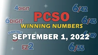 P50M Jackpot Superlotto 6/49, EZ2, Suertres, 6Digit, and Lotto 6/42 | September 1, 2022