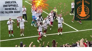 Falkirk fc invincibles victory parade at the Falkirk stadium #falkirkfc #football #falkirkbairns