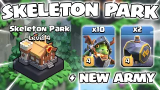 SKELETON PARK Gameplay + GRAVEYARD SPELL Attack Strategy! Clash of Clans