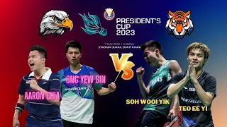 President Cup 2023 | MD | Teo Ee Yi / Soh Wooi Yik vs Aaron Chia / Ong Yew Sin (Nice Angle)