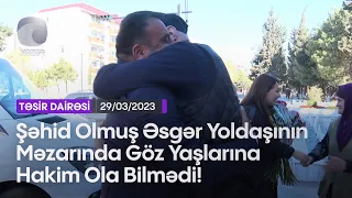 Şəhid Olmuş Əsgər Yoldaşının Məzarında Göz Yaşlarına Hakim Ola Bilmədi!