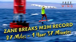 Zane Breaks M2M Crossing Record — Wingfoiling with the FreeWing PRO Race Wing