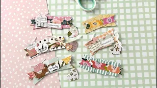 DIY Folded Paper Strip Embellishment, Paper Charm Dangle, Tiny Envelope - Use Your Paper Stash