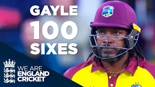 Chris Gayle Reaches 100 Sixes In Blistering 40 Off 20 Balls v England 2017 - Full Highlights