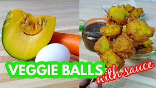 VEGGIE BALLS | Ganito ang Gawin mo sa Kalabasa at Carrot | with Fishball Sauce Recipe