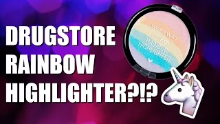 DRUGSTORE RAINBOW HIGHLIGHTER?!? - TRY ON / REVIEW