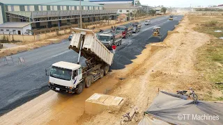 So Smart Driver Skills & Technical Building New Foundation Road Trucks & Bulldozer Spreading Gravel