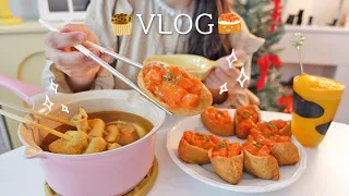 ENG) I make salmon kimbap and cream udon🍣 Making sweet banana chocolate muffins and butter cookies.🧁