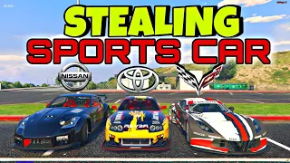 Stealing "SPORTS CAR" Using Tracker Device in GTA 5 (sobrang solid!)