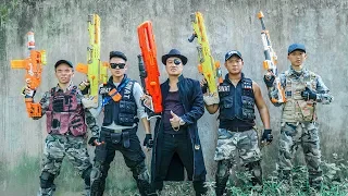 Nerf Guns War : Brave Police Of SEAL TEAM Special Use Nerf Gun Fight Leader Black Of Criminal Group