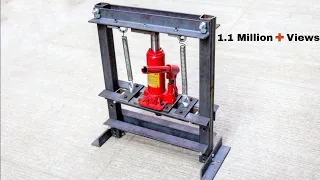 HOW TO MAKE STRONGEST HYDRAULIC PRESS MACHINE FROM BASIC TOOLS FOR WORKSHOP | DIY TOOLS AND MACHINES