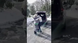 Marine Surprises Mom and Sister for Christmas