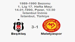 Beşiktaş 3-1 Malatyaspor 14.01.1990 - 1989-1990 Turkish 1st League Matchday 17