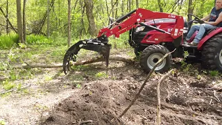 Tree removal and tilling food plot with the RK 37 Tractor