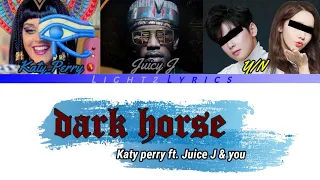 KARAOKE WITH KATY PERRY AND JUICY J 'DARK HORSE'//EASY LYRIC COLOR CODED