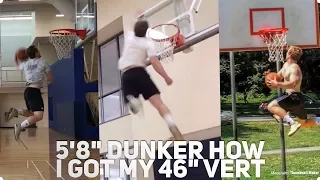 5'8" Dunker - How I Increased My Max Vert 20" (Dunk Motivation)