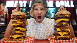 America's HIGHEST CALORIE Burger Challenge.. DOUBLED!