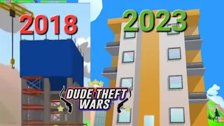 ЭВОЛЮЦИЯ ВСЕХ ВЕРСИЙ Dude Theft Wars!!! (2018-2023) ЧТО ИЗМЕНИЛОСЬ 5 ЛЕТ СПУСТЯ?