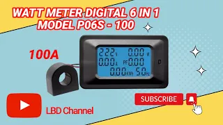 Cara pasang dan setting watt meter digital 6 in 1 P06S 100