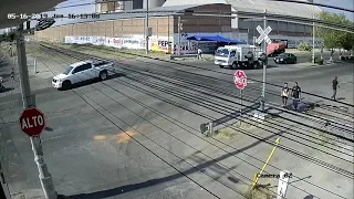 Choque de tren en Aguascalientes México.