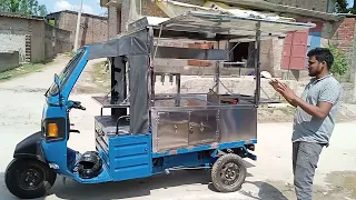 ATOMATIC PANI PURI MACHINE ERICKSHAW WITH FOOD CART ll FOOD VAN WITH PANI PURI VENDING MACHINE