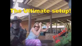 Statue prank hilarious screams and laughter