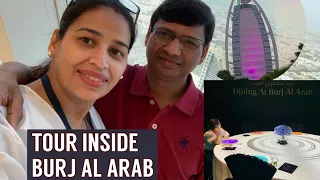 Inside Iconic Burj Al Arab Tour & Dinning | Dubai | 7 Star Hotel | Review