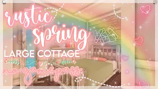 Bloxburg | No Gamepass | Large Rustic Spring Cottage | speedbuild