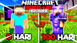 gw coba bermain minecraft hardcore 100 hari lagi tapi menjadi herobrine