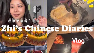Chinese Diaries | learn Chinese| Chinese vlog| first day at work, fried pork cutlet and weekends