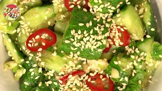 Битые огурцы по - китайски. Простой и вкусный салат, рекомендую!