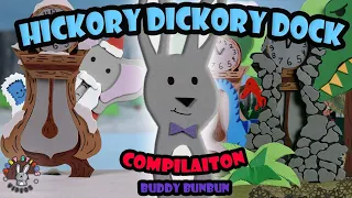 Hickory Dickory Dock Compilation | Buddy BunBun | Baby Sticks Videos